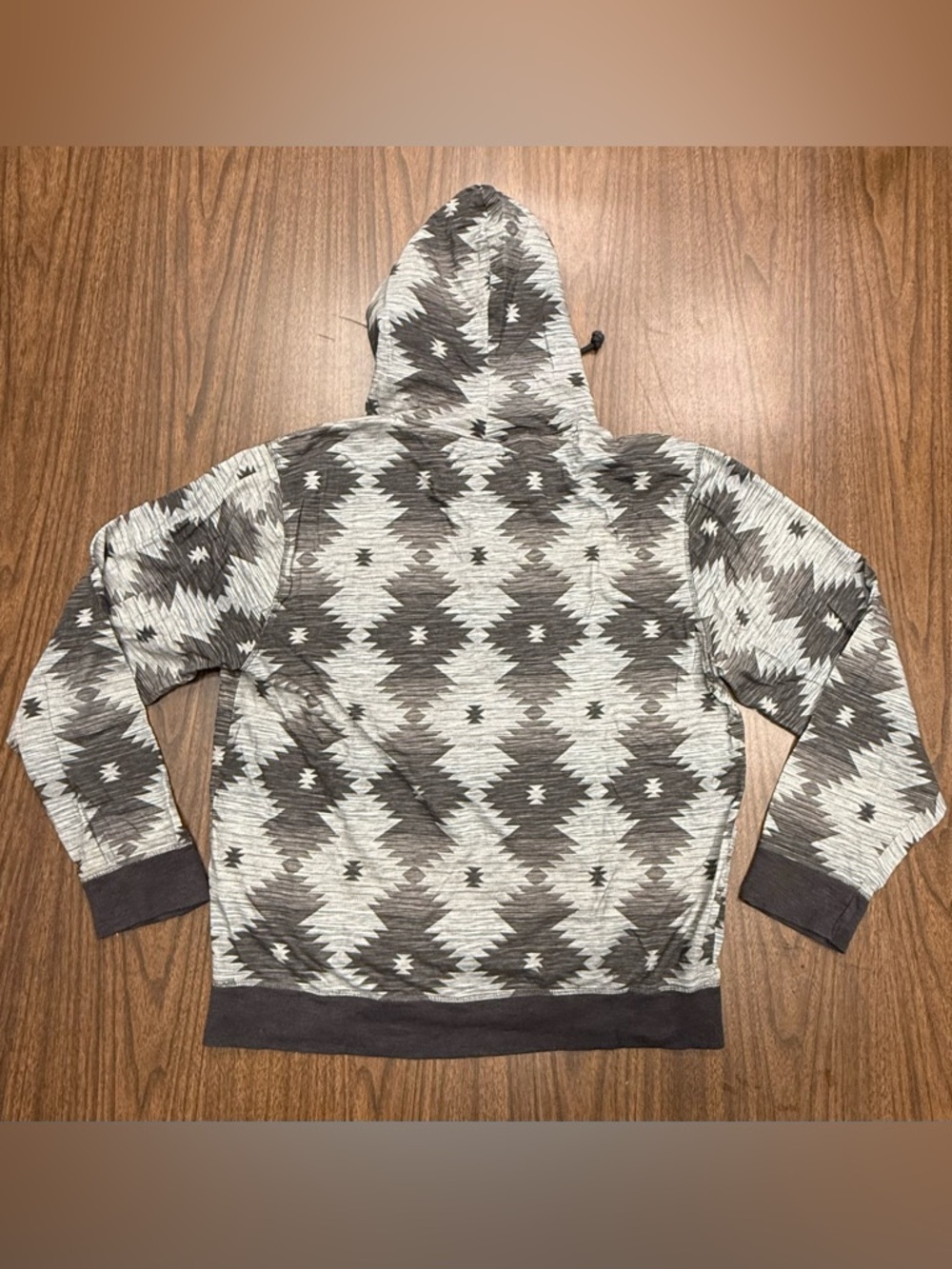 Quilted Giraffe Men's Aztec Print Lightweight Hoodie XL - Picture 7 of 7
